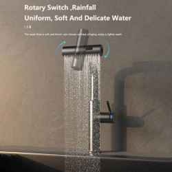 Rainfall Pull-out Kitchen Taps 360 ° Swivel Hot and Cold Tri-mode Washbasin Mixer Anti-splash Single Handle Basin Sink Taps