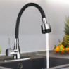 360Rotating Flexible Kitchen Basin Tap Single Handle Polished Chrome Black Cold and Hot Water Mixer Tap Deck Mounted