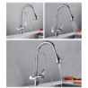 Matte Black Filtered Crane For Kitchen Pull Out Spray 360 Rotation Water Filter Tap Three Ways Sink Mixer Kitchen Tap