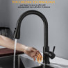 Smart Touchless Kitchen Tap Brushed Poll Out Infrared Sensor Taps Black/Nickel Infrared Water Mixer Taps