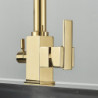 Golden Filtered Water Tap With Dual Outlet Kitchen Purified Water Hot And Cold Tap Vegetable Basin Sink Gold Tap