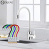 Silica Gel Nose Any Direction Rotating Kitchen Tap Multi-color Options Cold and Hot Water Mixer Tap Deck Installation