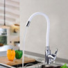 Silica Gel Nose Any Direction Rotating Kitchen Tap Multi-color Options Cold and Hot Water Mixer Tap Deck Installation