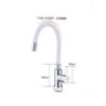 Silica Gel Nose Any Direction Rotating Kitchen Tap Multi-color Options Cold and Hot Water Mixer Tap Deck Installation