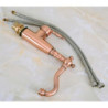 Antique Red Copper Brass Single Handle One Lever Bathroom Kitchen Basin Sink Tap Mixer Tap Swivel Spout Deck Mounted