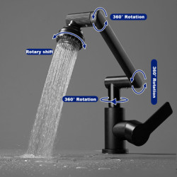 Tap 1080 Degree Kitchen Sink Tap Stainless Steel Bathroom Sink Swivel Tap Hot Cold Water Mixer Tapware