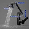 Tap 1080 Degree Kitchen Sink Tap Stainless Steel Bathroom Sink Swivel Tap Hot Cold Water Mixer Tapware