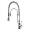 Brass Golden Kitchen Tap Hot/Cold Water Deck Mounted Mixers Tap Two Ways Pull Down Sprayer Head Sink Tap New Style Taps