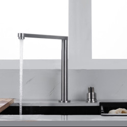 304 Stainless Steel Sink Tap Hidden Lifting Folding Kitchen Tap Hot and Cold Mixed Water Separate Sink Tap Dual Holes