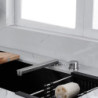 304 Stainless Steel Sink Tap Hidden Lifting Folding Kitchen Tap Hot and Cold Mixed Water Separate Sink Tap Dual Holes