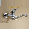 Brass Chrome Taps For Kitchen Sink Kitchen Tap Dual Hole Wall Kitchen Mixer Tap YT6033