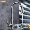 luxury kitchen Tap head quality copper brush nickel exports atomization pull out kitchen sink Taps Mixer tap 83034