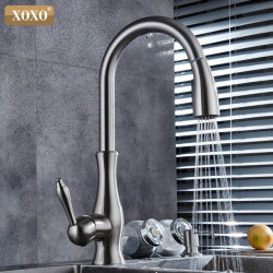 luxury kitchen Tap head quality copper brush nickel exports atomization pull out kitchen sink Taps Mixer tap 83034