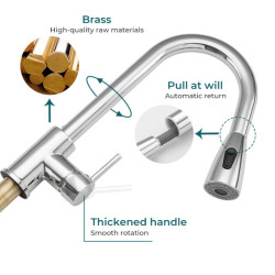 Pull Out Kitchen Taps Sink Tap Brass Mixer Tap 360 Degree Water Mixer Tap kitchen water Tap home improvement