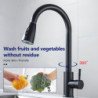 Brushed Nickel Kitchen Tap Single Hole Pull Out Spout Kitchen Sink Mixer Tap Stream Sprayer Head Chrome/Black Mixer Tap