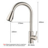 Brushed Nickel Kitchen Tap Single Hole Pull Out Spout Kitchen Sink Mixer Tap Stream Sprayer Head Chrome/Black Mixer Tap