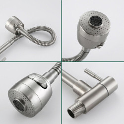 1PC Brushed Nickel Wall Mount Kitchen Filler Laundry Stainless Steel Tap Sprayer Home Hardware Accessories