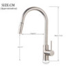 Brushed Smart Touch On Kitchen Tap Sensor 360 Rotation Pull Out Single Handle Mixer Tap Two Water Modes Sink Crane Hot Cold