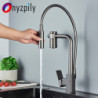 Black Filter Water Kitchen Tap Black Pull Down Sprayer Brass Purification Feature Tap 360 Swivel Purification Mixer Taps