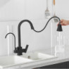 Square Chrome Touch Kitchen Taps Quality Brass Hot Cold Pull Out Kitchen Sink Mixer Tap Intelligent Sensor Touch Ktichen Taps