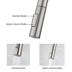 Xiaomi Black Kitchen Tap Two Function Single Handle Pull Out Mixer Hot and Cold Water Tap Deck Mounted Stream Sprayer Head