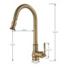 Antique Brass Pull Out Kitchen Basin Tap Hot & Cold Water Single Handle Mixer Crane Rotation Kitchen Mixing Tap sink Taps