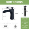 Matte Black Bathroom Tap Single Hole Single Handle Mixer Tap Modern Lavatory Vanity Commercial