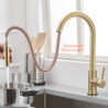 Sensor Kitchen Taps Brushed Gold Smart Touch Inductive Sensitive Tap Mixer Tap Single Handle Dual Outlet Water Modes 1005J