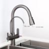 FreeShipping 3 in 1 Kitchen Tap Polished Grey Pull Down