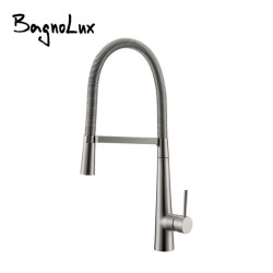 Good Build Quality Swivel Spring Spout Pull Down 2 Function Sprayer Brushed Antique Bronze Brass Kitchen Sink Tap Mixer Brush