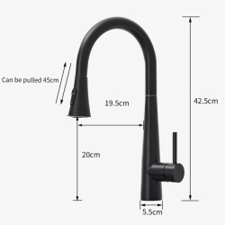 Pull Out Brush Nickel Sensor Kitchen Taps Stainless Steel Smart Induction Mixed Tap Touch Control Sink Tap De KH1002