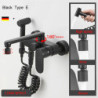 Matte Black Long Spout Kitchen Tap Wall Mounted Cold and Hot Bathtube Tap All Matel With BIdet Can As Bathroom Tap