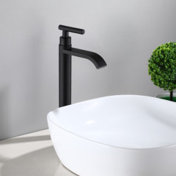 Bathroom Black Tap Waterfall 304 Stainless Steel Washbasin Single Cold Water Tap Bathroom Accessories Basin Handle Taps