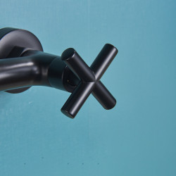 Black Kitchen Sink Tap Fashion Special Kitchen Tap Swivel Side Sprayer Wall-mounted Kitchen Tap Mixer Tap