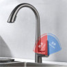 Kitchen Sink Tap Two Function Single Handle Pull Out Mixer Hot and Cold Water Taps Deck Mounted 360 Rotation Mixer Tap