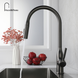 PING Dim Grey Kitchen Tap Hot Cold Water Stainless Steel Black Tap Single Handle Dual Handle