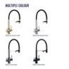 Brushed Gold Kitchen Tap Filter 360 Swivel Pure Water Tap for 3 Ways Kitchen Pull Out Purification Water Mixer Double Handle