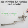 Folding Brass Kitchen Tap Brushed Bidet Spray Wall Mount Hot Cold Mixer Tap Bathroom Crane with