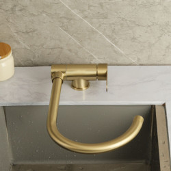 Brushed Gold Inner Window Free Folding Kitchen Tap 360 Degree Rotate Foldable Tap