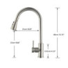 Brushed Nickel Kitchen Tap Flexible Pull Out Nozzle Kitchen Sink Mixer Tap Stream Sprayer Head Deck Black Hot Cold Water Taps