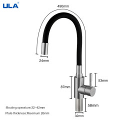 Stainless Steel Kitchen Tap Kitchen Sink Tap Hot Cold Water Sink Mixer Tap Colorful Hose Tap Kitchen Tap