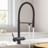 Filtered Kitchen Taps Dual Spout Filter Tap Mixer Pull Out Spray 360 Rotation Water Purification 3 Ways Sink