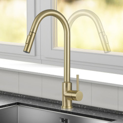 Kitchen Tap Pull Out Sense Taps 304 Stainless Steel Gold Black Sink Touch Water Tap Single Handle Mixer Rotation Shower