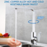 Kitchen Taps 360 Degree Rotation Chrome/Black Square Water Tap Water Stainless Steel Tap Solid Kitchen Sink Water Mixer