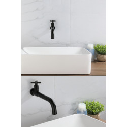 Wall Mount Basin Tap Outdoor Garden Spout Mop Pool Tap Wash Tap Single Cold Water Bathroom Kitchen Sink Taps