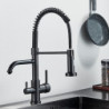 Matte Black Kitchen Filtered Tap Water Tap Purifier Tap Dual Sprayer Drinking Water Tap 360 Rotation Purification Mixer