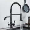 Matte Black Kitchen Filtered Tap Water Tap Purifier Tap Dual Sprayer Drinking Water Tap 360 Rotation Purification Mixer