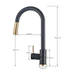 Smart Touch Kitchen Tap Brushed Gold Pull Out Spray Black Sensor Taps 360 Rotation Crane Hot Cold Water Sensor Mixer Taps