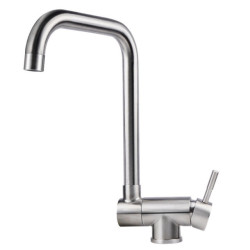Front Window Folding Kitchen Tap Stainless Steel 360​​° Rotation Hot and Cold Mixer Tap for Kitchen Sink Wash Basin