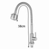 304 Stainless Steel Kitchen Tap Removable With Flexible Pull Down Extender Multifunctional Outlet Mode Cold Water Effect